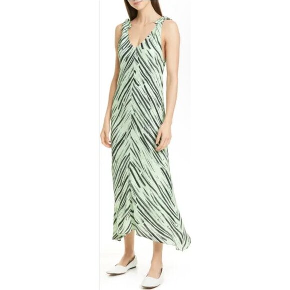 Proenza Schouler White Label Brushstroke Print Georgette Dress 2 - Picture 9 of 9